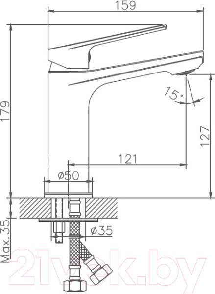 Изображение товара Смеситель Haiba HB10533-3