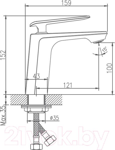 Изображение товара Смеситель Haiba HB10548-7