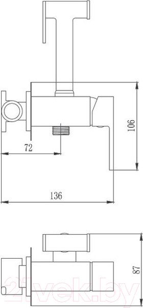 Изображение товара Гигиенический душ со смесителем Haiba HB5511