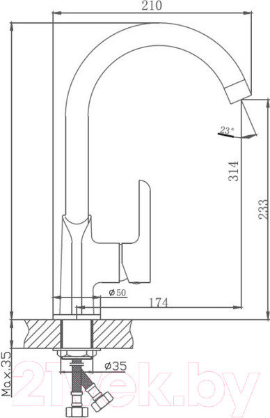 Изображение товара Смеситель Haiba HB70805-7