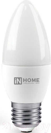 Изображение товара Лампа INhome LED-Свеча-VC 6Вт 230В Е27 4000К 570Лм / 4690612020419