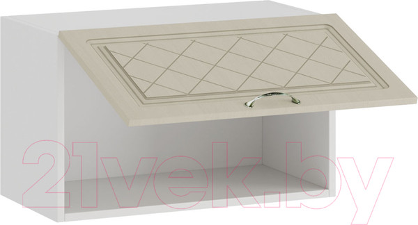 Изображение товара Шкаф навесной для кухни ТриЯ Бьянка 1В6Г (белый/дуб ваниль)