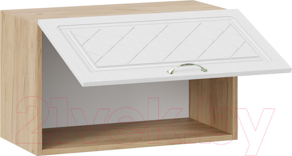 Изображение товара Шкаф навесной для кухни ТриЯ Бьянка 1В6Г (дуб крафт золотой/дуб белый)