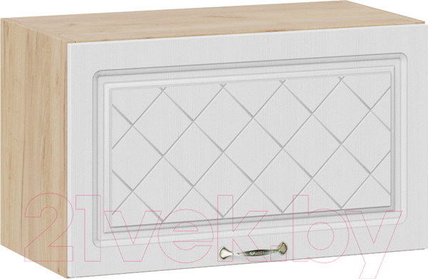 Изображение товара Шкаф навесной для кухни ТриЯ Бьянка 1В6Г (дуб крафт золотой/дуб белый)