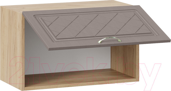 Изображение товара Шкаф навесной для кухни ТриЯ Бьянка 1В6Г (дуб крафт золотой/дуб серый)