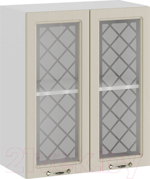 Изображение товара Шкаф навесной для кухни ТриЯ Бьянка 1В6С (белый/дуб ваниль)