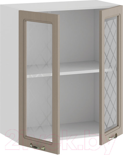 Изображение товара Шкаф навесной для кухни ТриЯ Бьянка 1В6С (белый/дуб кофе)