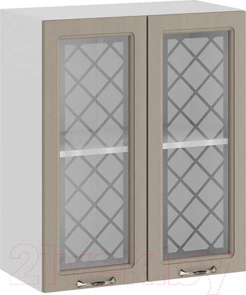 Изображение товара Шкаф навесной для кухни ТриЯ Бьянка 1В6С (белый/дуб кофе)