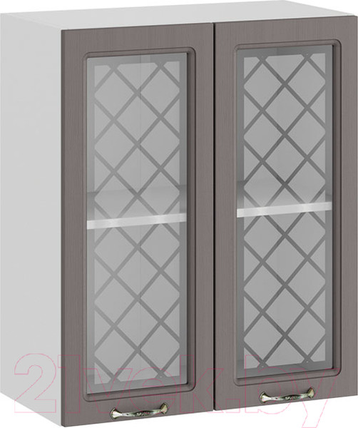 Изображение товара Шкаф навесной для кухни ТриЯ Бьянка 1В6С (белый/дуб серый)