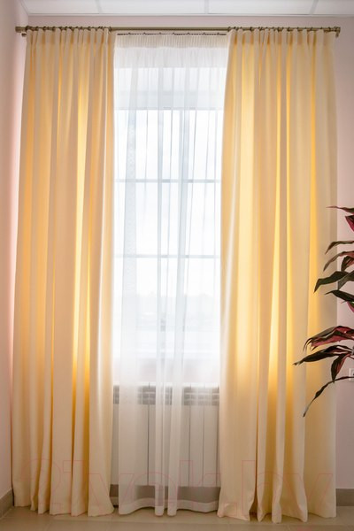 Изображение товара Комплект штор Decoretto Канвас топленое молоко КТМ-K102 (200x260, светло-бежевый)