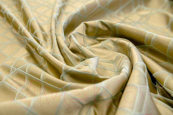 Изображение товара Комплект штор Decoretto Урбан пустыня УП-K3 (250x260, золотистая ткань с геометрическим рисунком)