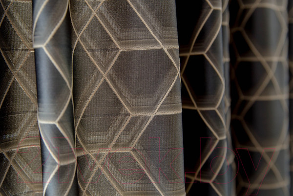 Изображение товара Комплект штор Decoretto Урбан графит УГ-K8 (200x260, графит с рисунком)