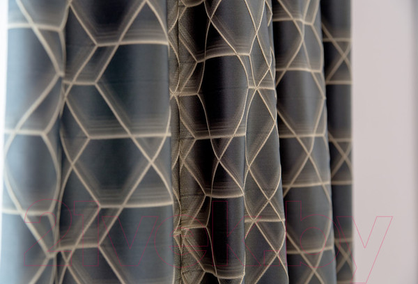 Изображение товара Комплект штор Decoretto Урбан графит УГ-K8 (200x260, графит с рисунком)