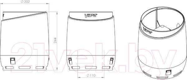 Изображение товара Колпак для вентиляционного выхода Vilpe Flow 110мм RR11 / 350226 (зеленый)
