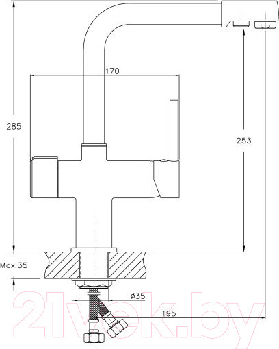 Изображение товара Смеситель Haiba HB70088-7