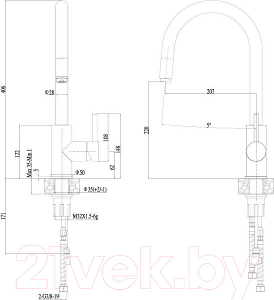 Изображение товара Смеситель Haiba HB71304-3