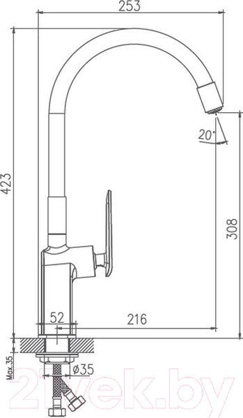Изображение товара Смеситель Haiba HB73548-8
