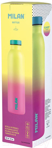 Изображение товара Бутылка для воды Milan Sunset Series / 643020SN (желтый/розовый)