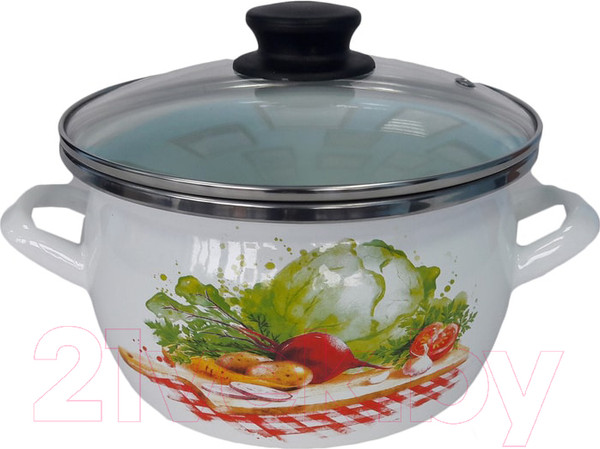 Изображение товара Кастрюля Сантэкс Овощи 1-2430112 (белый)