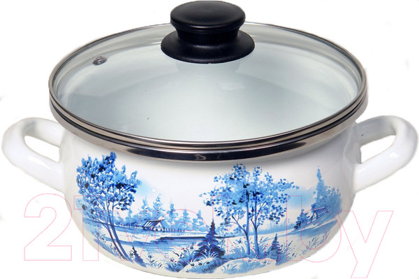 Изображение товара Кастрюля Сантэкс Гжель 1-2440112 (белый)