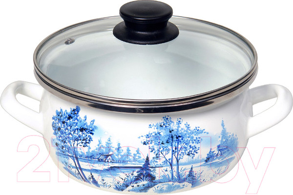 Изображение товара Кастрюля Сантэкс Гжель 1-2450112 (белый)