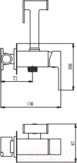 Изображение товара Гигиенический душ со смесителем Haiba HB5511-7