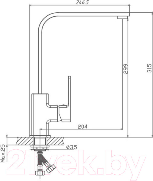 Изображение товара Смеситель Haiba HB70615-7