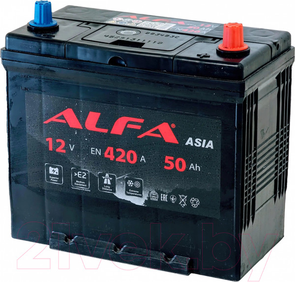 Изображение товара Автомобильный аккумулятор ALFA battery Asia JR 420A (50 А/ч)