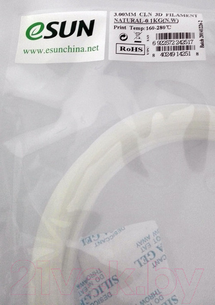 Изображение товара Нить для прочистки экструдера eSUN Cleaning Filament / т0025908 (1.75мм, 0.1кг, натуральный)