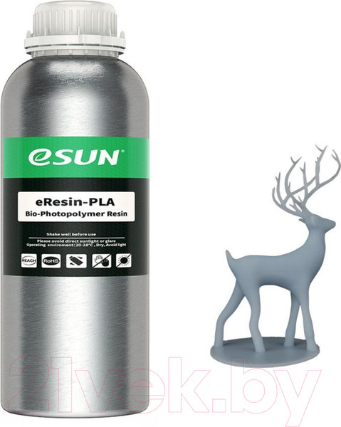 Изображение товара Фотополимерная смола для 3D-принтера eSUN eResin-PLA / т0031374 (1кг, серый)