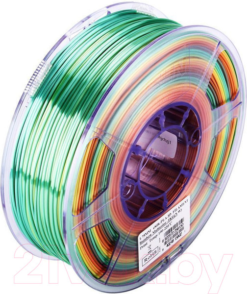 Изображение товара Пластик для 3D-печати eSUN eSilk-PLA / т0033347 (1.75мм, 1кг, радужный)