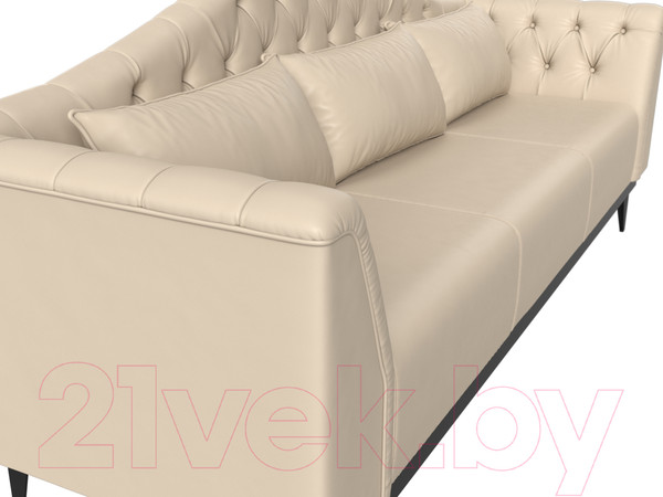 Изображение товара Диван Лига Диванов Флорида 318 / 112379 (экокожа, бежевый)