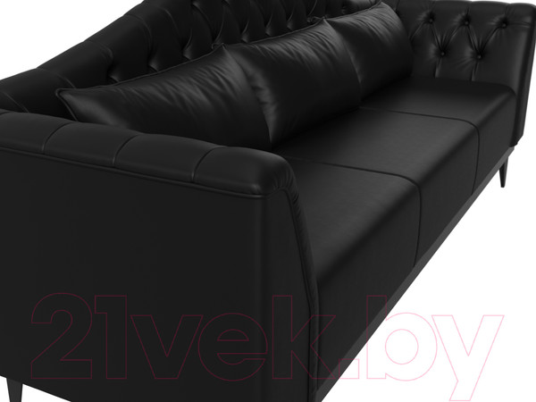 Изображение товара Диван Лига Диванов Флорида 318 / 112385 (экокожа, черный)