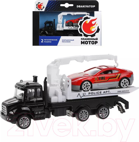Изображение товара Эвакуатор игрушечный Пламенный мотор С мини машинкой / 870538 (черный)