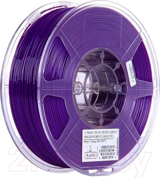 Изображение товара Пластик для 3D-печати eSUN PETG / т0030932 (1.75мм, 1кг, фиолетовый непрозрачный)