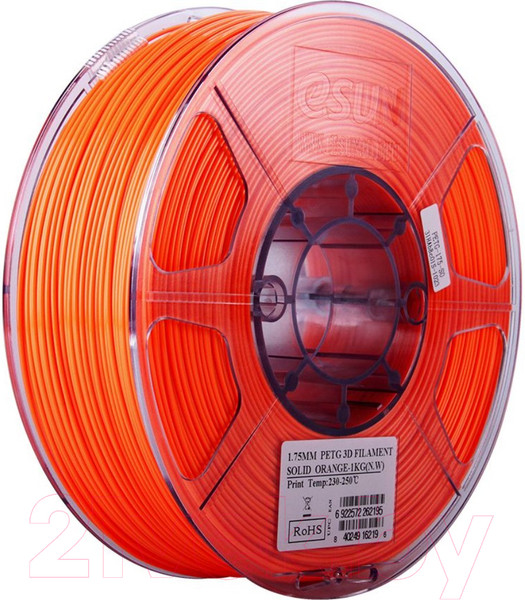 Изображение товара Пластик для 3D-печати eSUN PETG / т0032925 (1.75мм, 1кг, оранжевый непрозрачный)