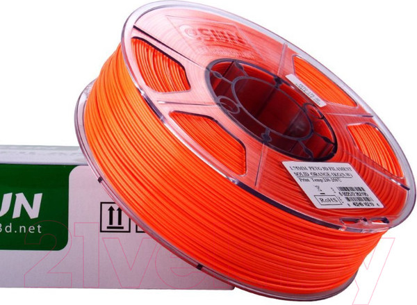 Изображение товара Пластик для 3D-печати eSUN PETG / т0032925 (1.75мм, 1кг, оранжевый непрозрачный)