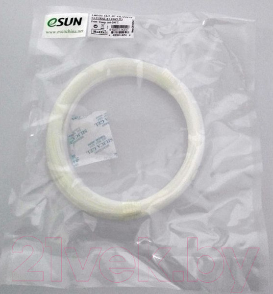 Изображение товара Нить для прочистки экструдера eSUN Cleaning Filament / т0030627 (2.85мм, 0.1кг, натуральный)