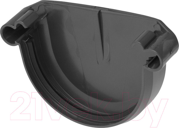 Изображение товара Заглушка желоба Альта-профиль ПВХ Для водосточных систем (графит)