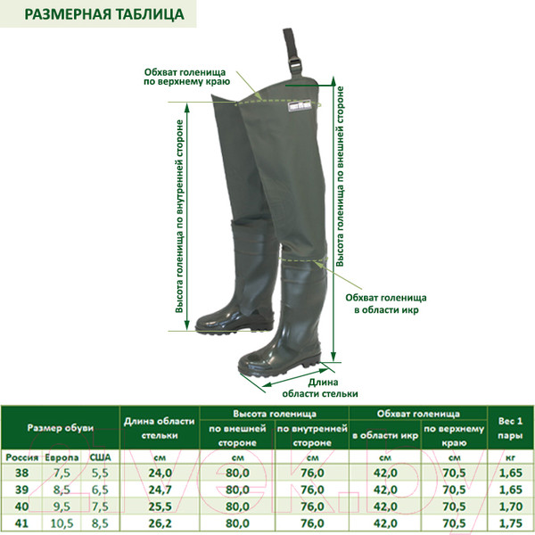 Изображение товара Сапоги для охоты и рыбалки FortMen ПВХ 05(С) / 850 (р-р 41)