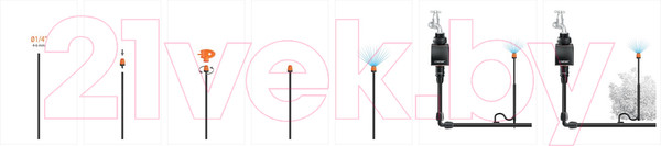 Изображение товара Набор капельниц для полива Claber 360 / 91256 (10шт)