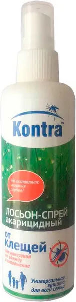 Изображение товара Спрей от насекомых Kontra Акарицидный от клещей (100мл)