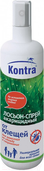 Изображение товара Спрей от насекомых Kontra Акарицидный от клещей (100мл)
