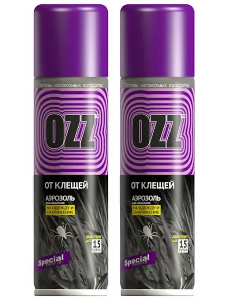 Изображение товара Аэрозоль от насекомых OZZ Special от клещей (150мл)