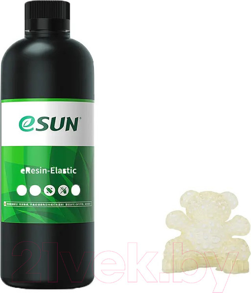 Изображение товара Фотополимерная смола для 3D-принтера eSUN eResin-Elastic / т0034337 (500г, прозрачный желтый)