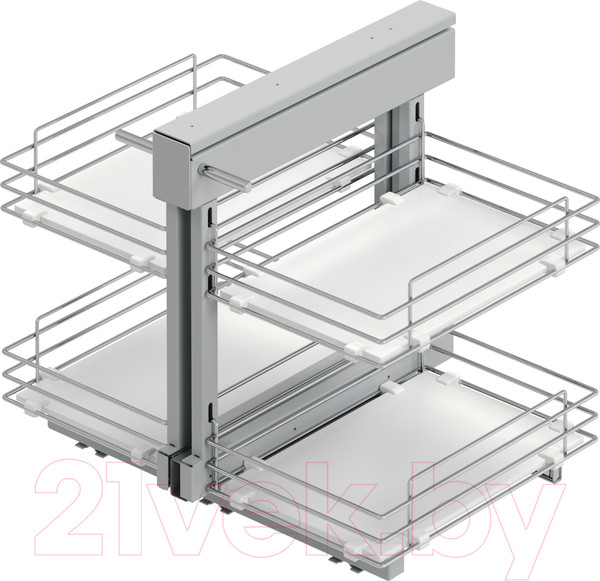 Изображение товара Корзина выкатная Starax Волшебный уголок выдвижной / S-3067-C (левое выдвижение, хром)