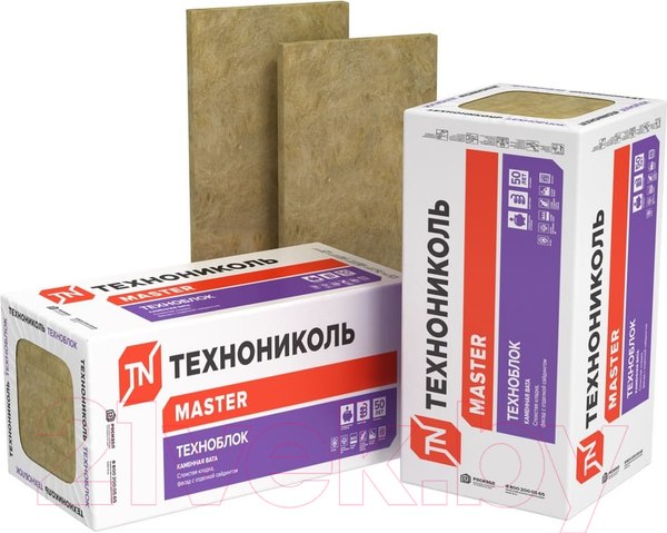 Изображение товара Минеральная вата Технониколь Техноблок Стандарт 1200x600x100мм (упаковка 4шт)