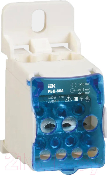 Изображение товара Распределительный блок на DIN-рейку IEK RBD-80