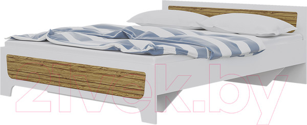 Изображение товара Каркас кровати Горизонт Мебель Милана (белый/сосна гранд)