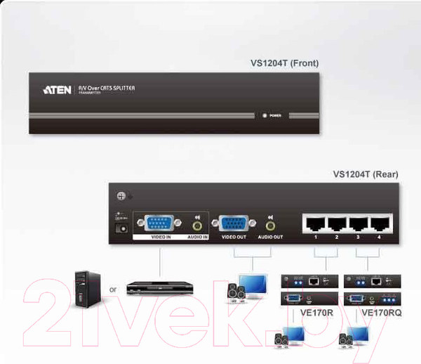 Изображение товара Сплиттер Aten VS1204T-AT-G